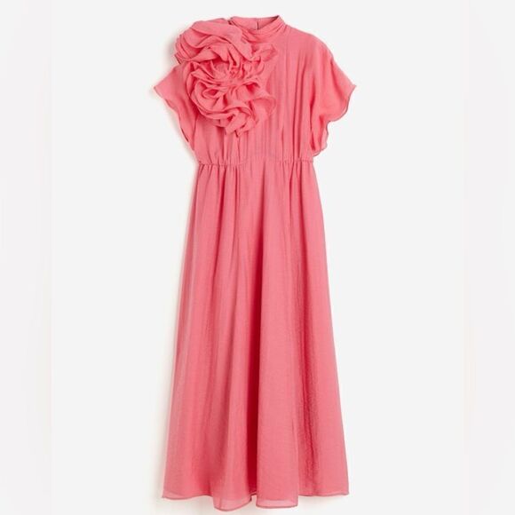 H&M Ramadan Exclusive Collection Appliquéd Maxi Dress
 Pink New - Picture 6 of 8